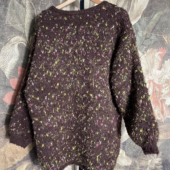 New Free People Color Me Cozy Sweater Oversized - Picture 5 of 6